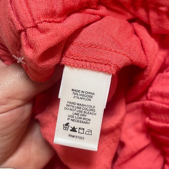 NWT CeCe Coral Wide Leg Cropped Tie Waist Pants - Size Women's 2X 2XL - Picture 4 of 9